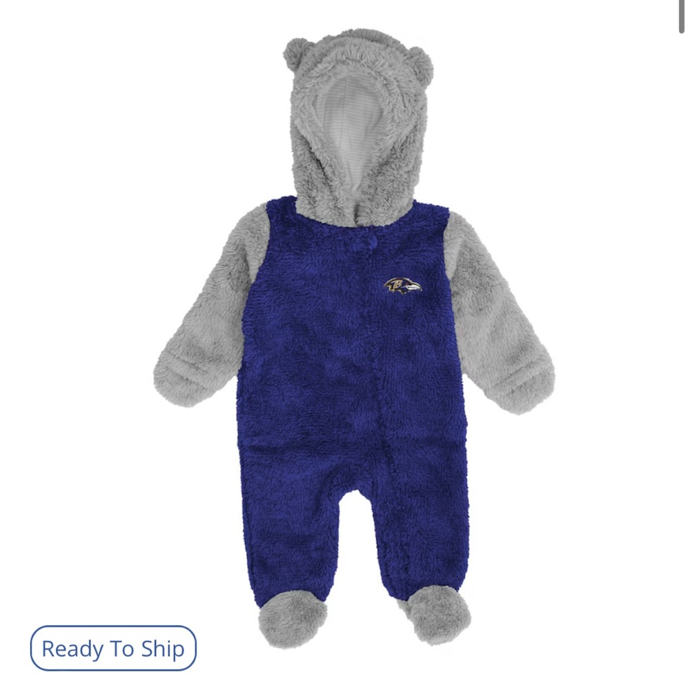 NFL Ravens fleece onesie